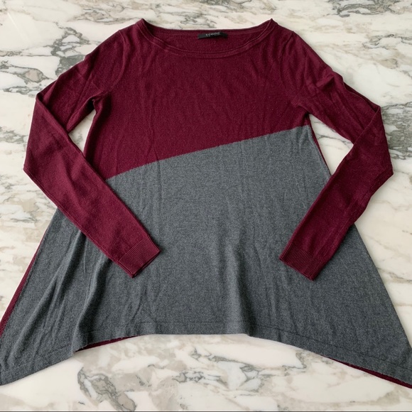 Scoop Color Block Silk Cashmere Sweater - Picture 1 of 6